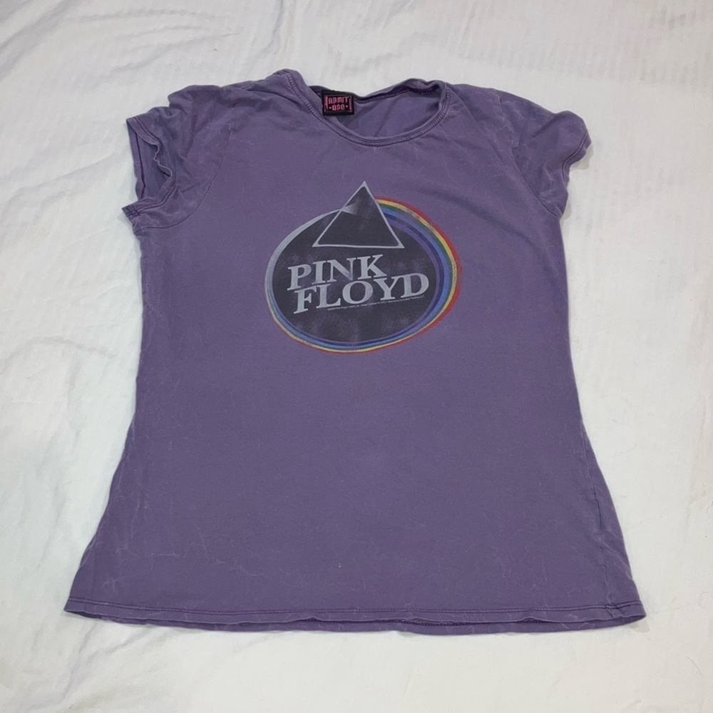 Pink Floyd dark Lavender Tee women’s size medium - 100% cotton - with FLAWS